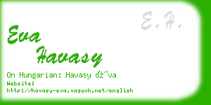 eva havasy business card